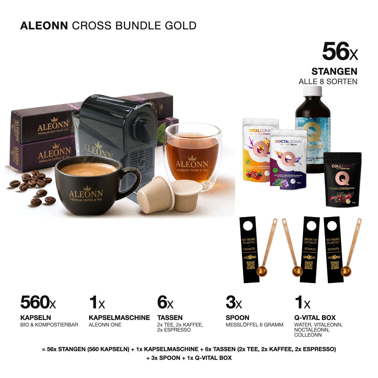 ALEONN COFFEE & TEA Cross Bundle Gold Lieferung ab Nov. 26