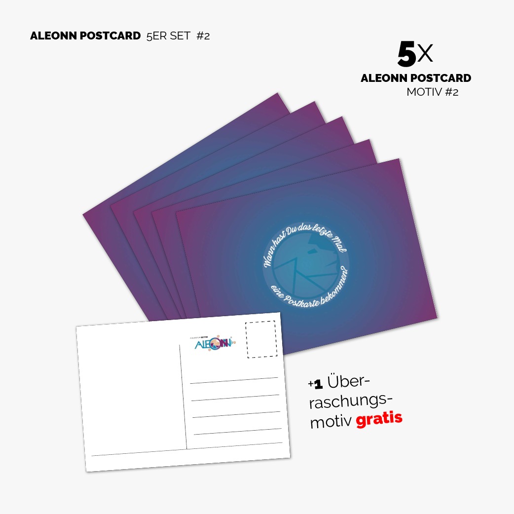 5 x Postkarte: Wann hast Du das letzte Mal ein Postkarte bekommen?